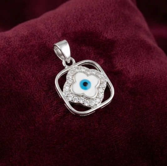 Clover Evil Eye 925 Silver Pendant
